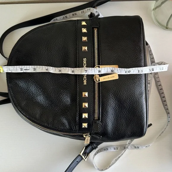 Michael Kors Black Backpack with Gold Accents - Picture 10 of 14